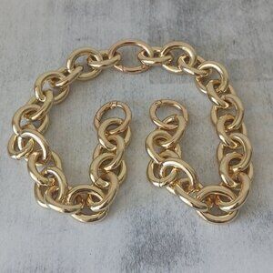 Gold Color Chain Handbag Handle / Bag Accessory Detachable Metal Shoulder Strap